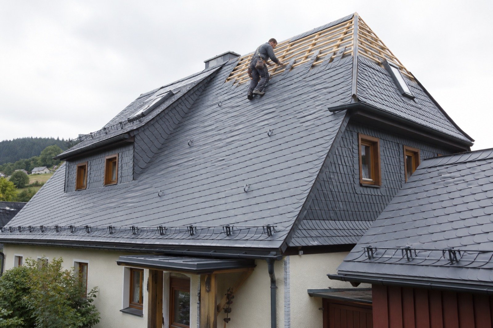Dachstuhl aus Holz